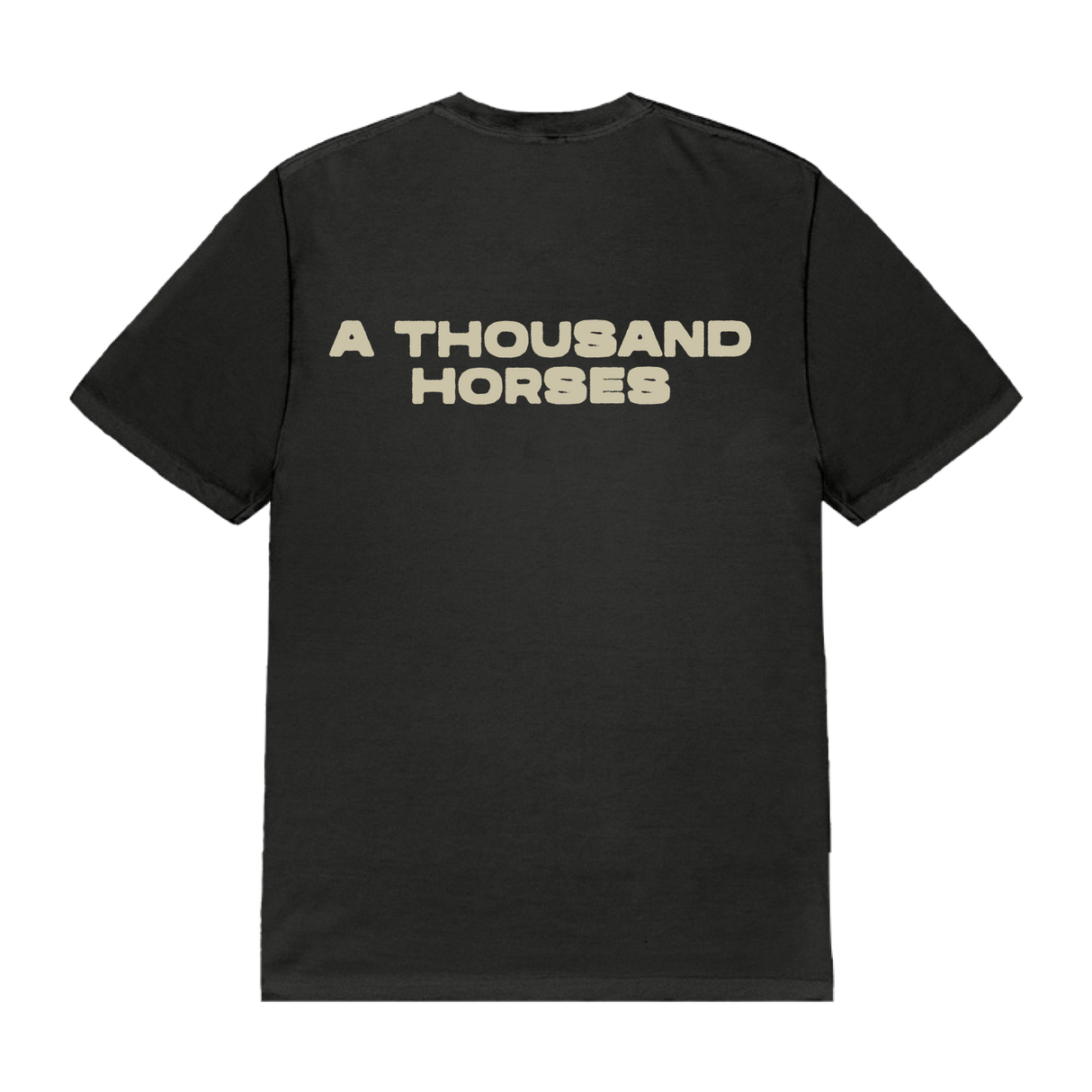 A Thousand Horses - Initial Logo Black T-Shirt