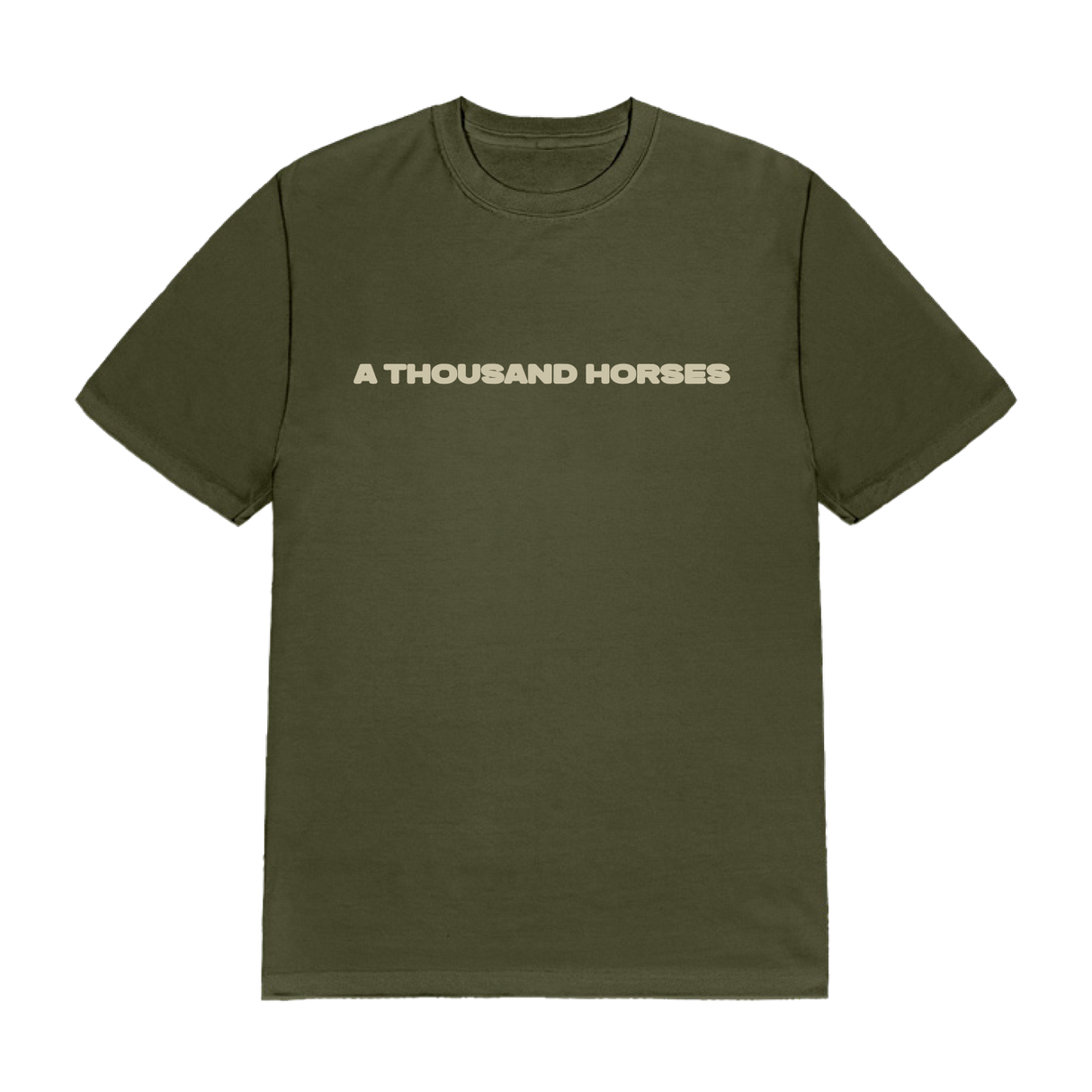 A Thousand Horses - ATH Burst Olive Green T-Shirt