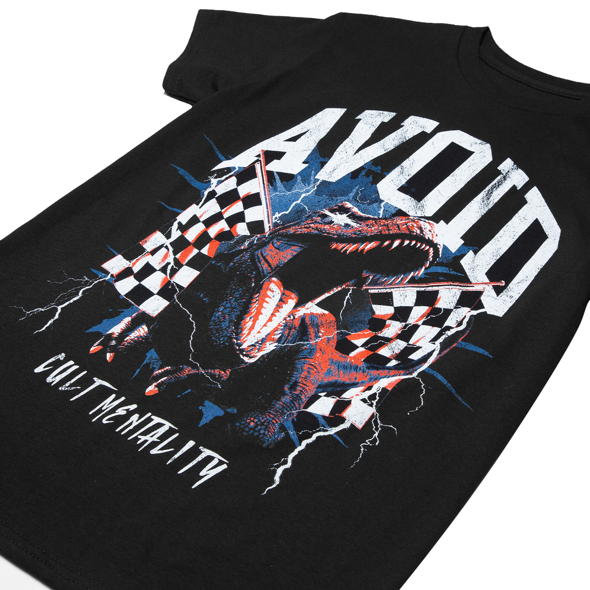 AVOID - Dino Black Tee