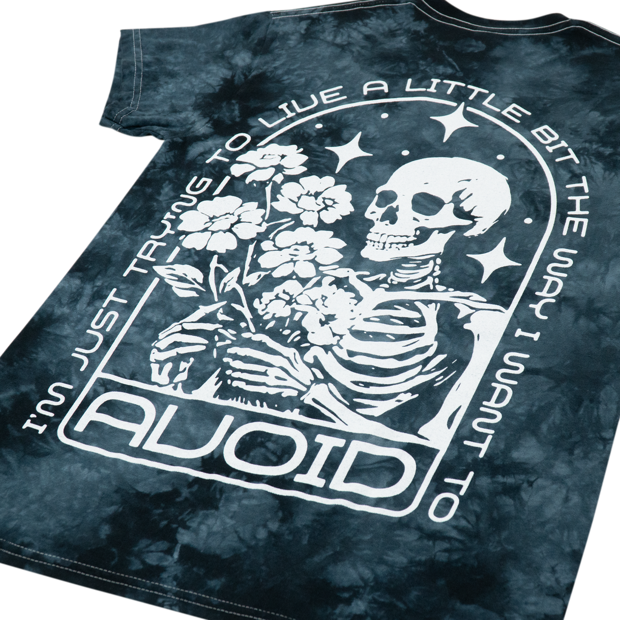 AVOID - Skeleton Flowers Dye Tee