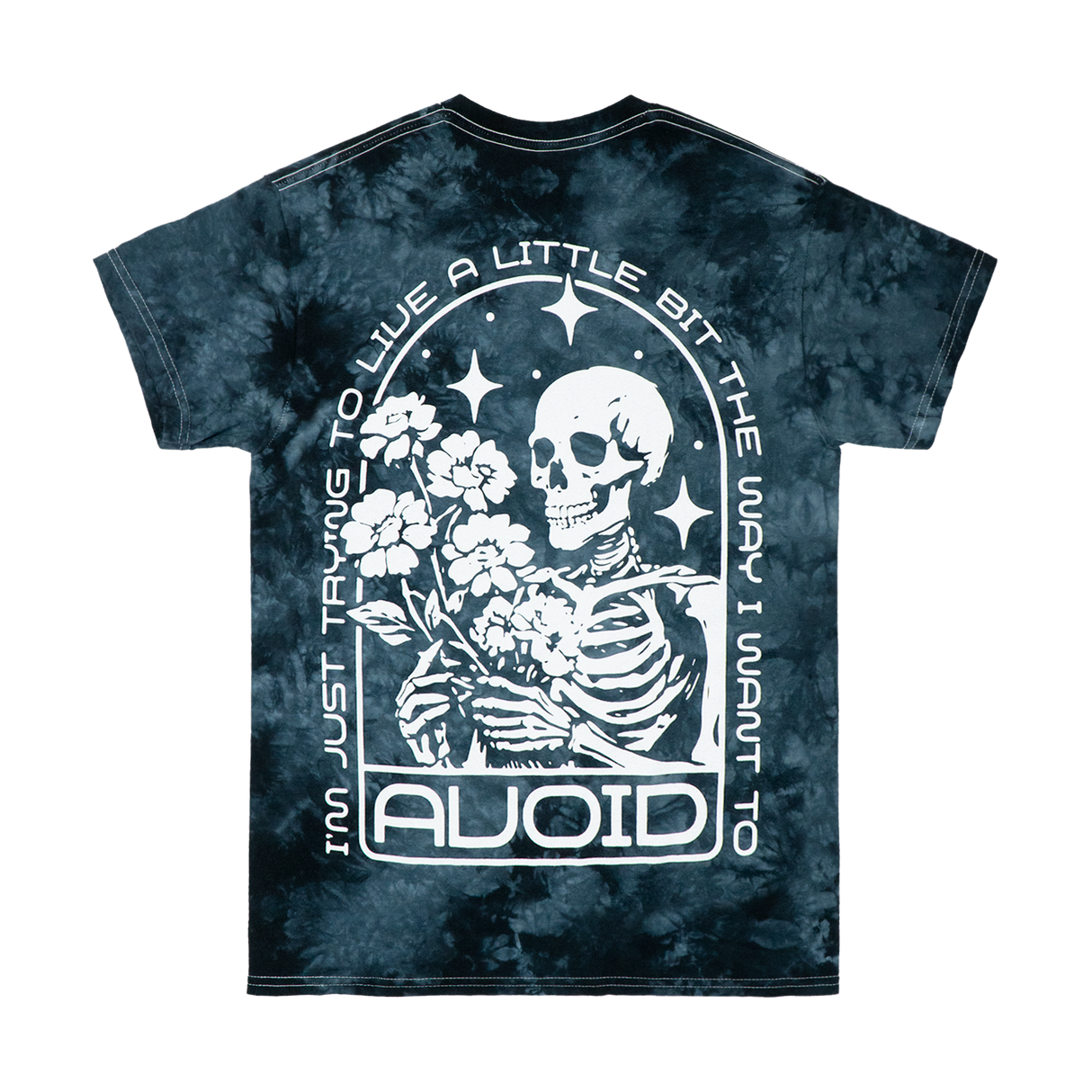 AVOID - Skeleton Flowers Dye Tee
