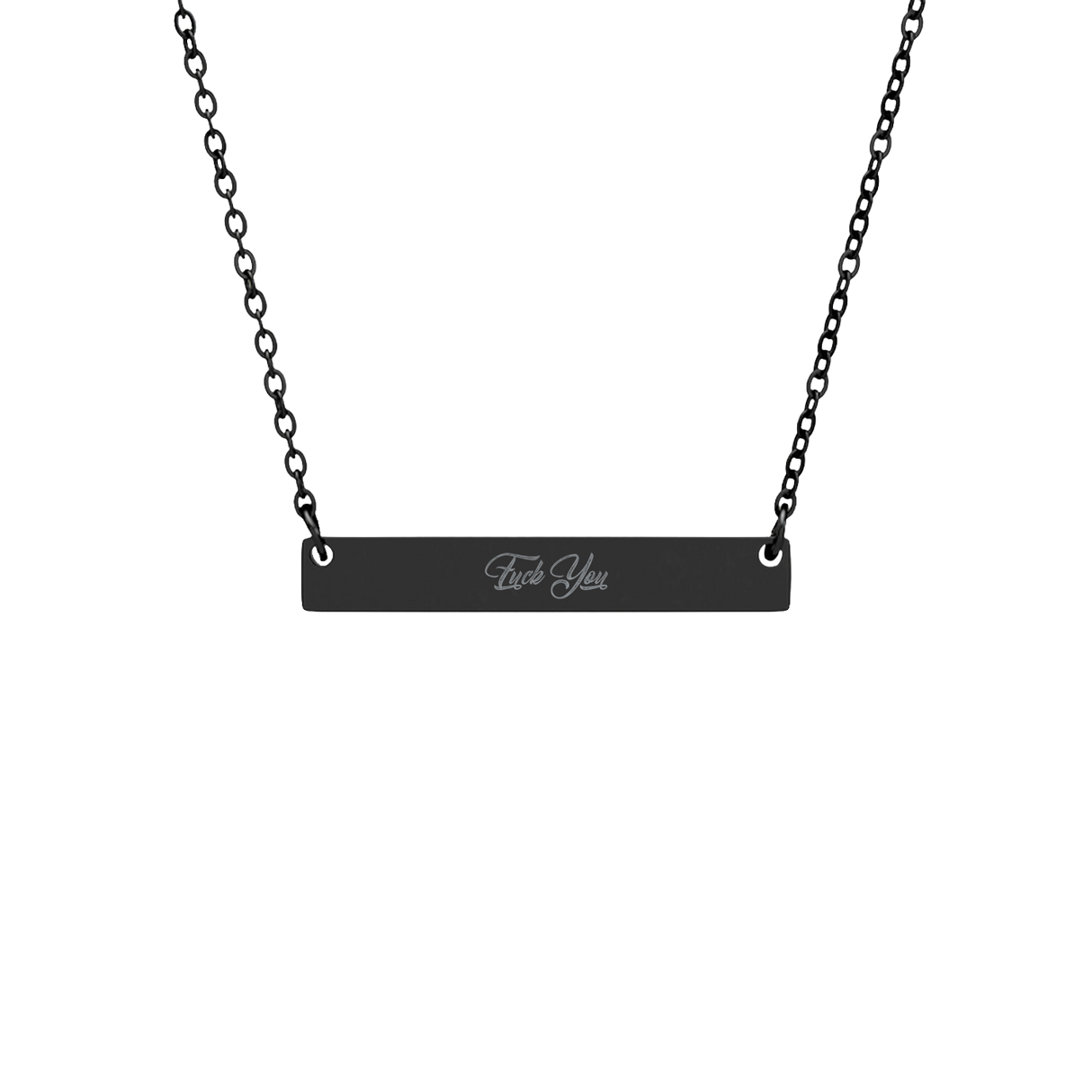 BeardPrincess - Floral Fuck Engraved Necklace