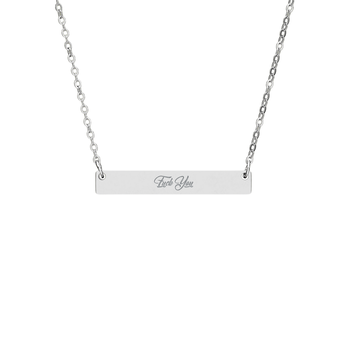 BeardPrincess - Floral Fuck Engraved Necklace