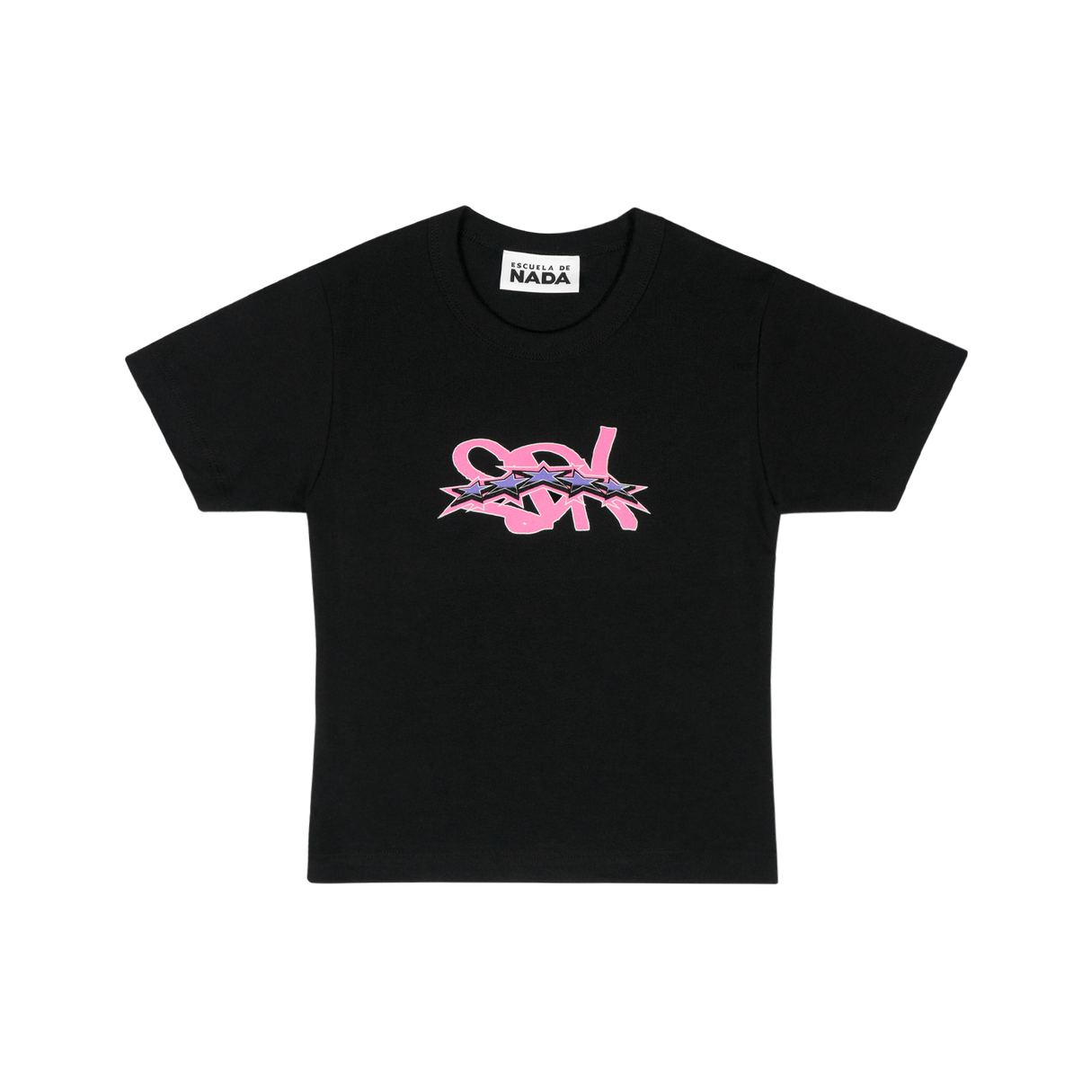 Escuela De Nada - 4 the Girlies Black Baby Tee