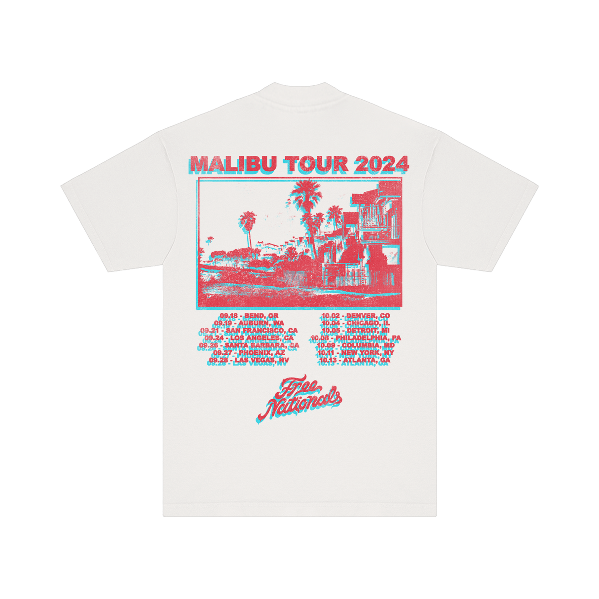 Free Nationals - Malibu Tour T-Shirt