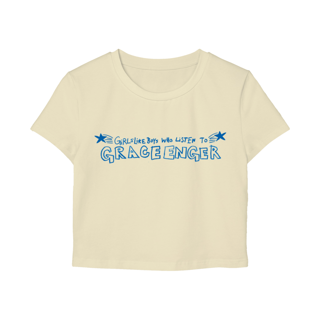 Grace Enger - Girls Like Boys Baby Tee - Creme