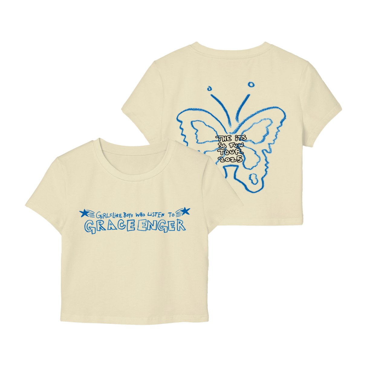 Grace Enger - Girls Like Boys Baby Tee - Creme