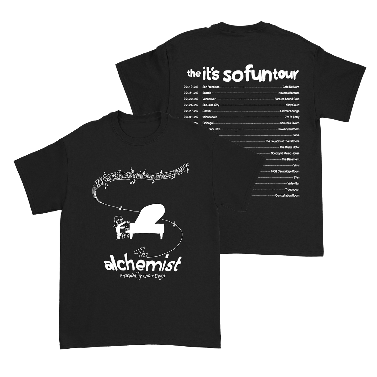 Grace Enger - Piano Tee - Black