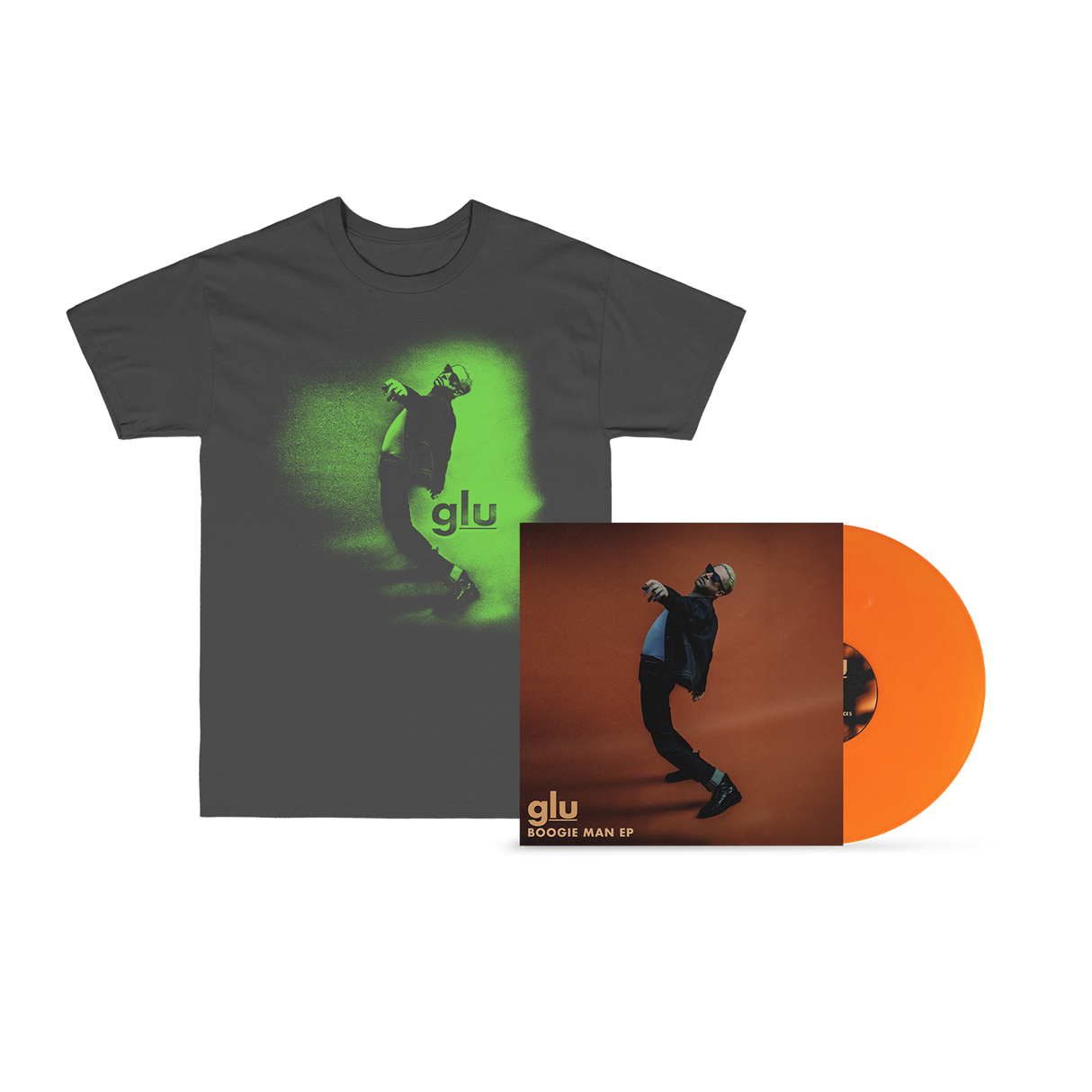 GLU - BM EP Cover Tee + Boogie Man EP Vinyl