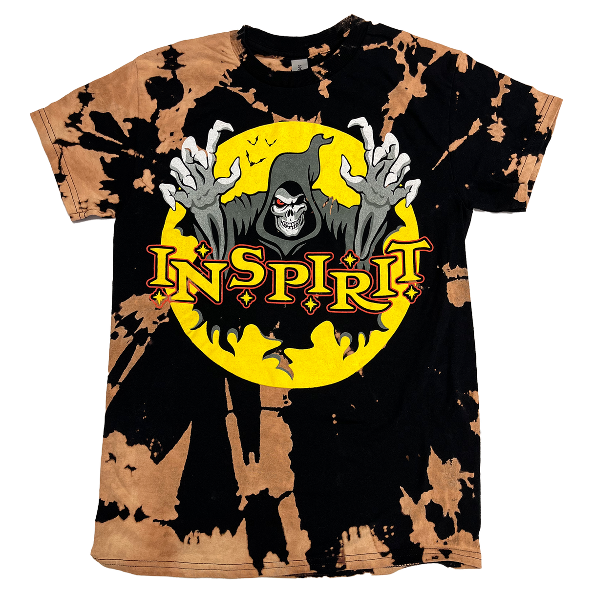 Inspirit - Halloween Tee - Bleach Dye