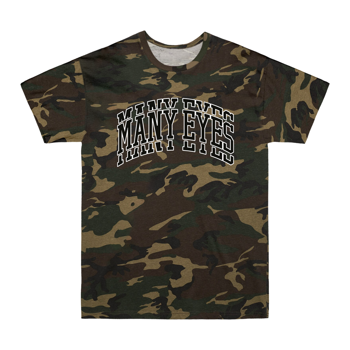 Many Eyes - College Logo Tee - Camo