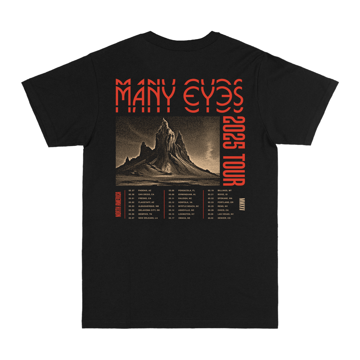 Many Eyes - Spring 2025 Tour Tee