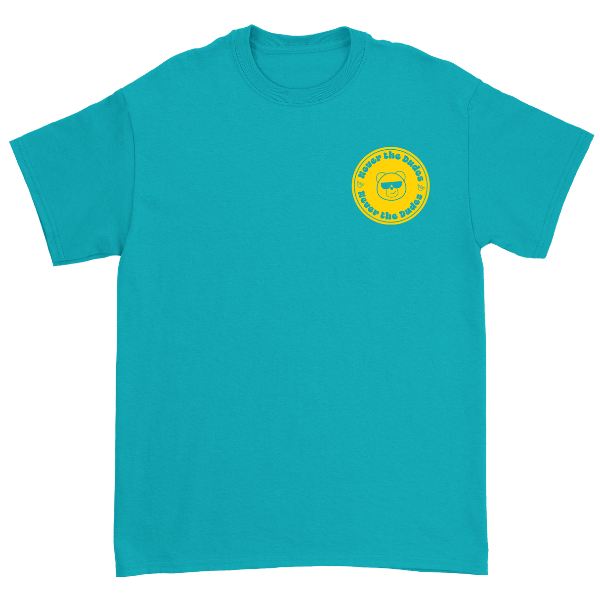 Never The Dudes T-Shirt - Tropical Blue