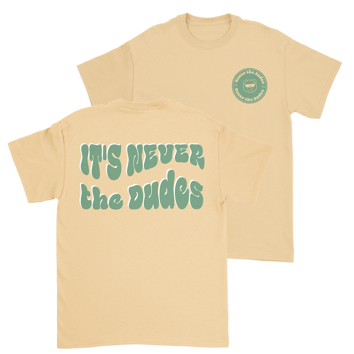 Never The Dudes T-Shirt - Yellow Haze