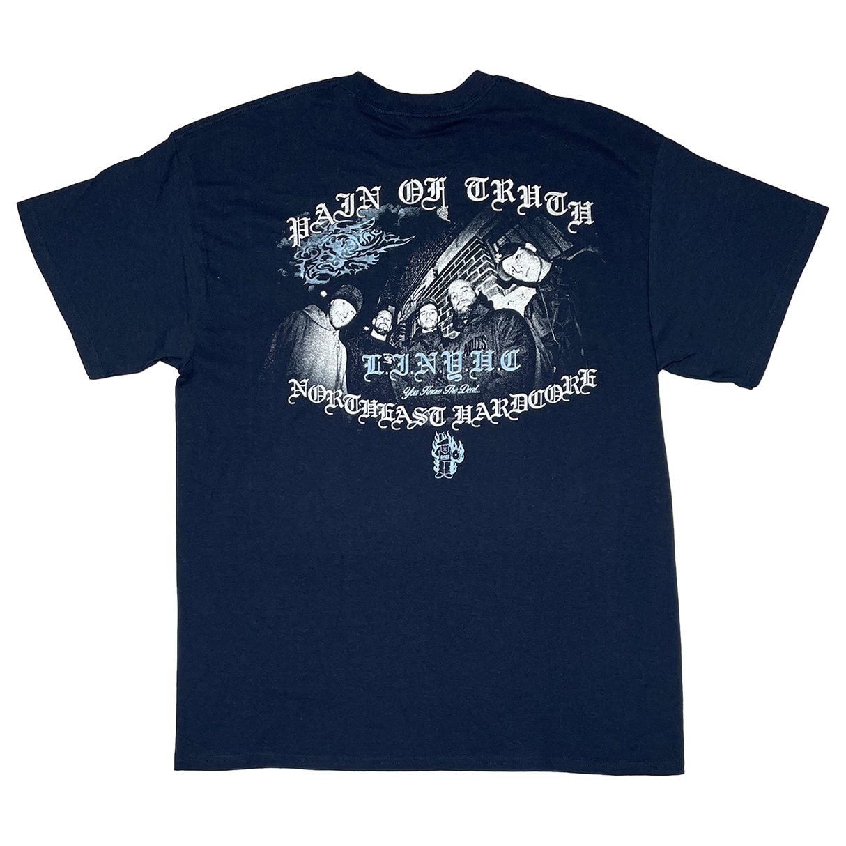 Pain of Truth - Navy Blue Logo T-Shirt