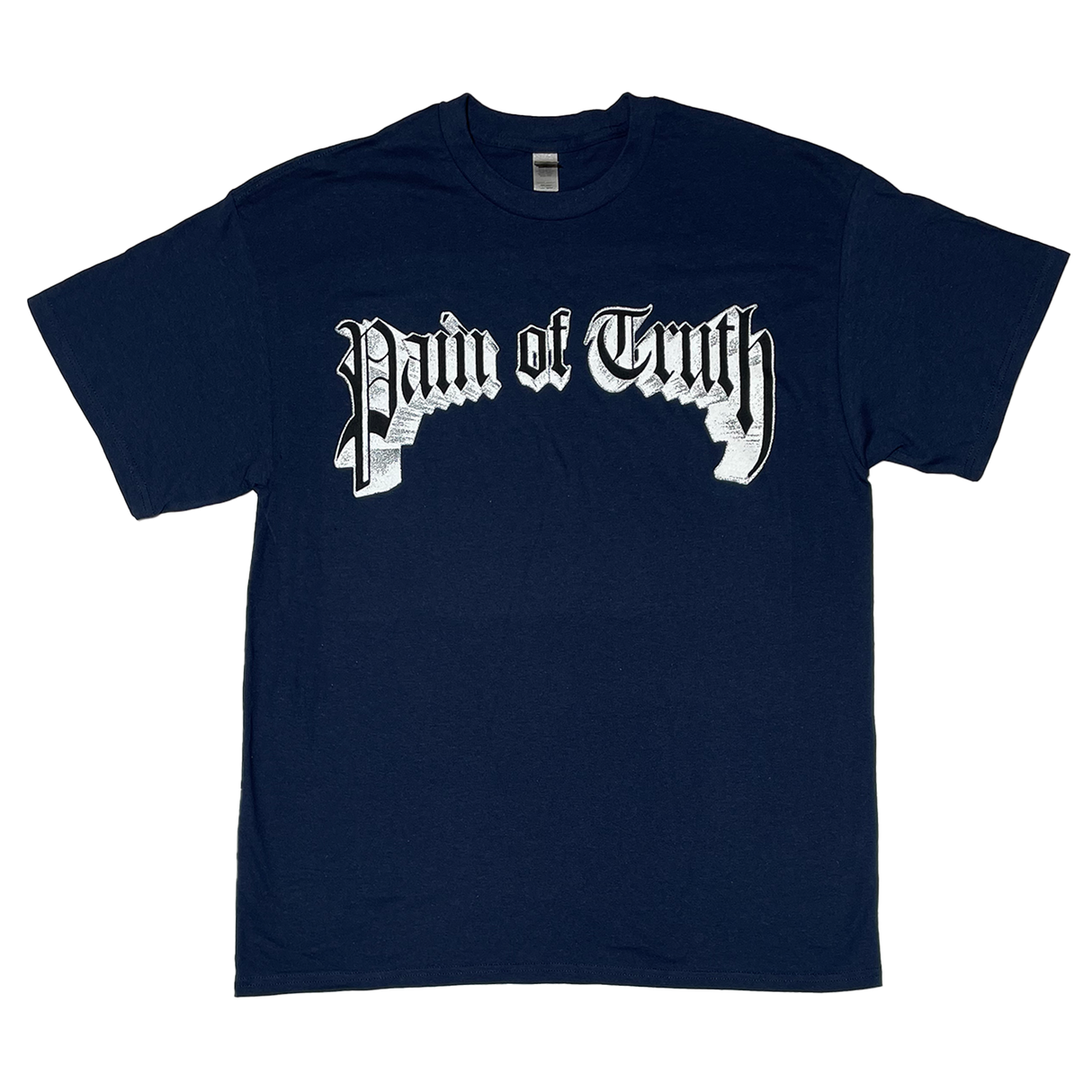 Pain of Truth - Navy Blue Logo T-Shirt
