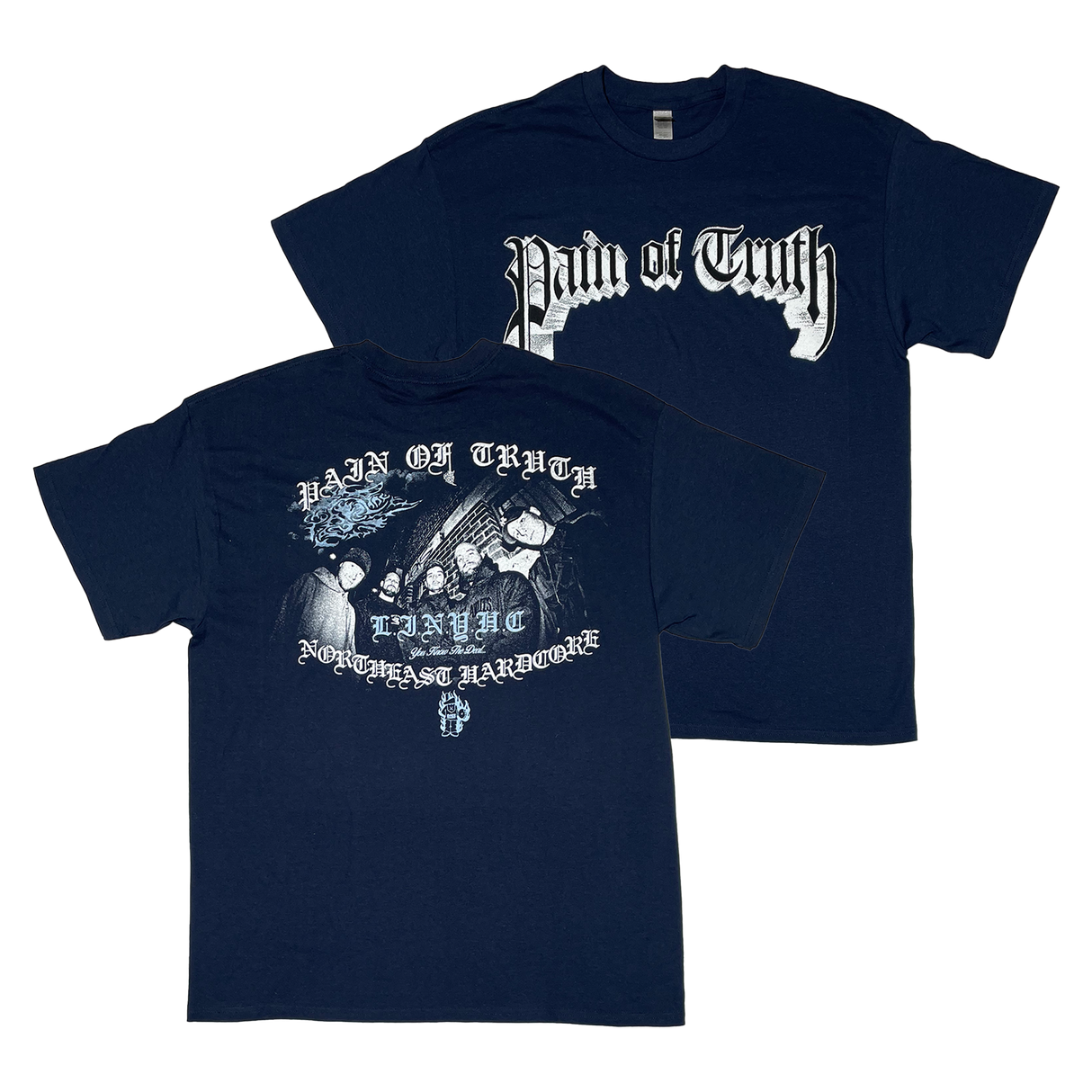 Pain of Truth - Navy Blue Logo T-Shirt
