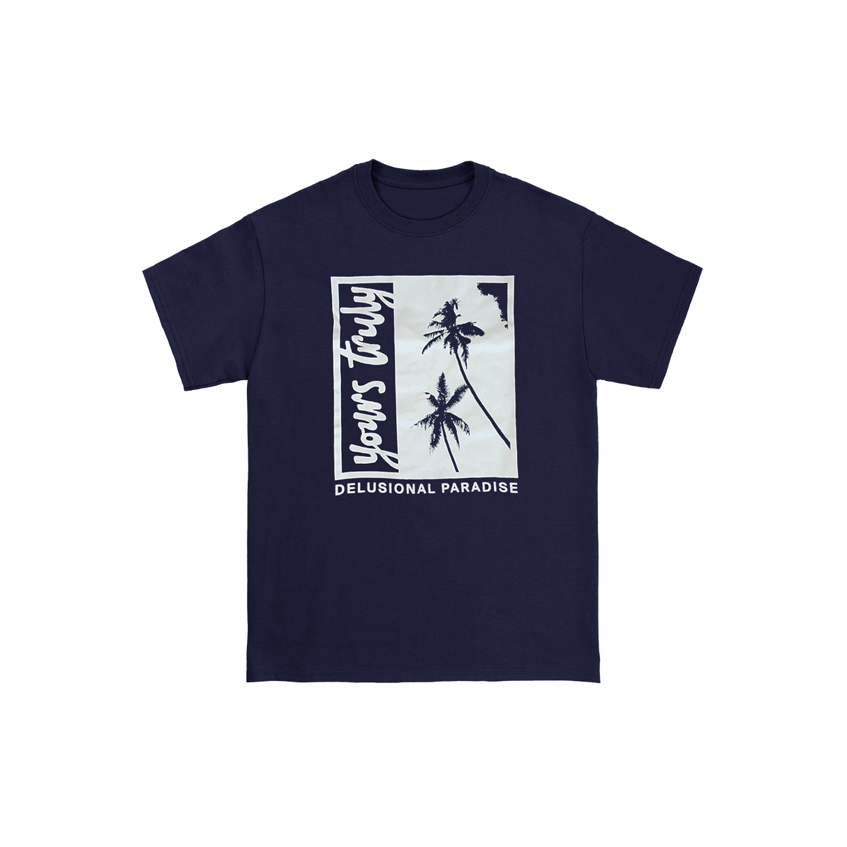 Yours Truly - Palm Tree Navy Tee