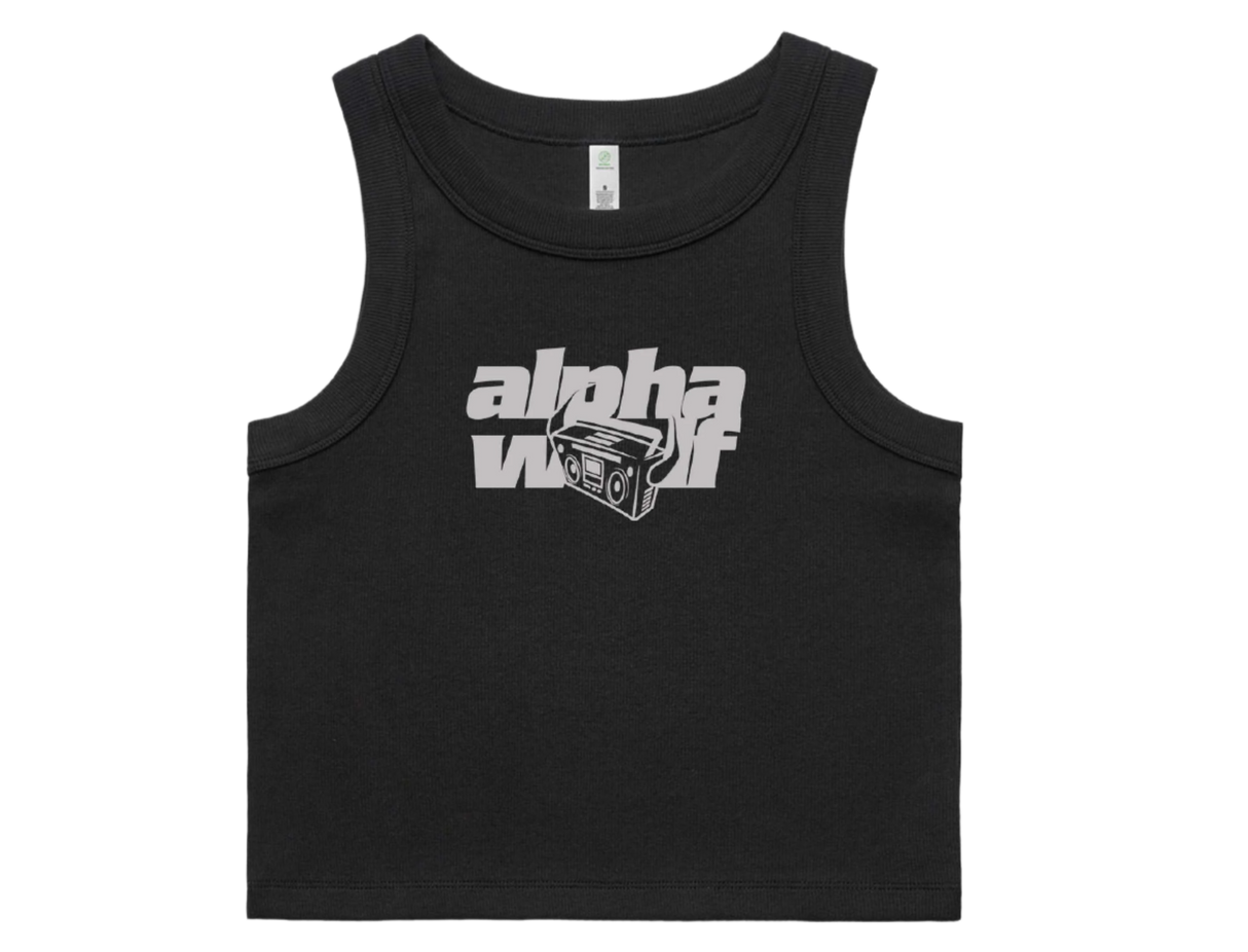 Alpha Wolf - Devil Boombox Crop Tank Top
