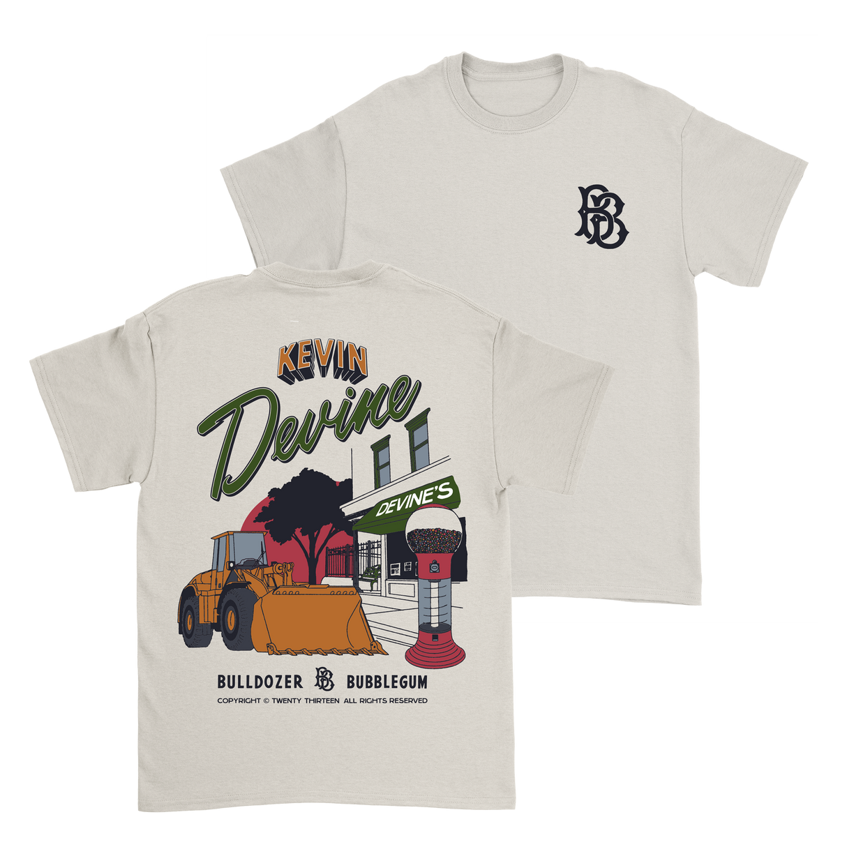 Kevin Devine - Bubbledozer T-Shirt AND Bubblegum + Bulldozer 2xLP Bundle