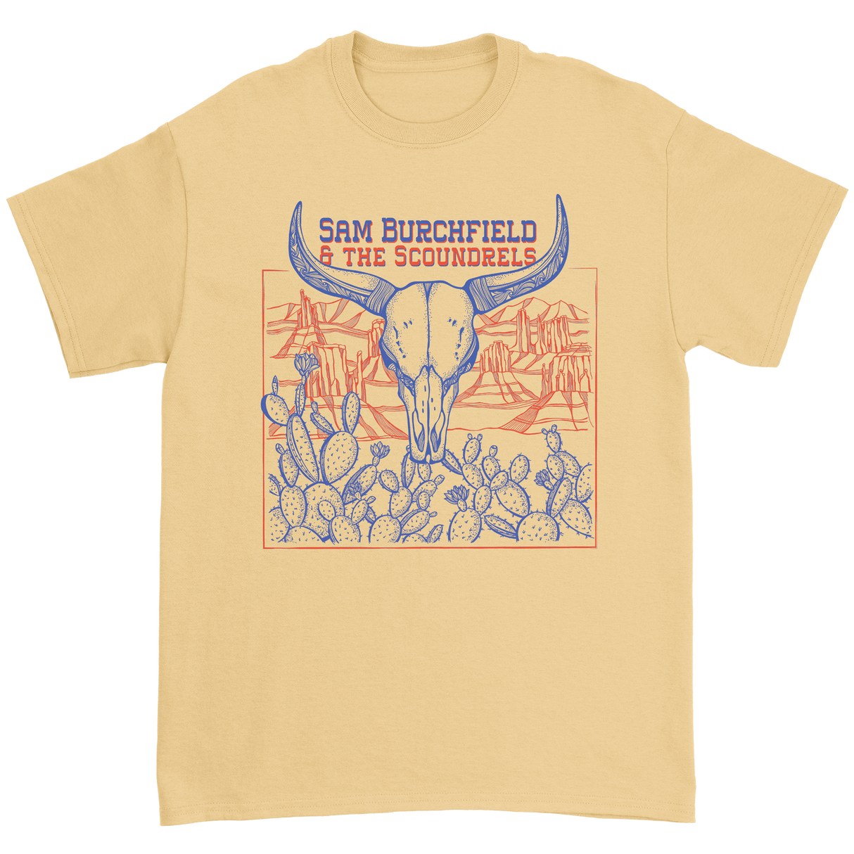 Sam Burchfield - Bull Horns T-Shirt - Butter