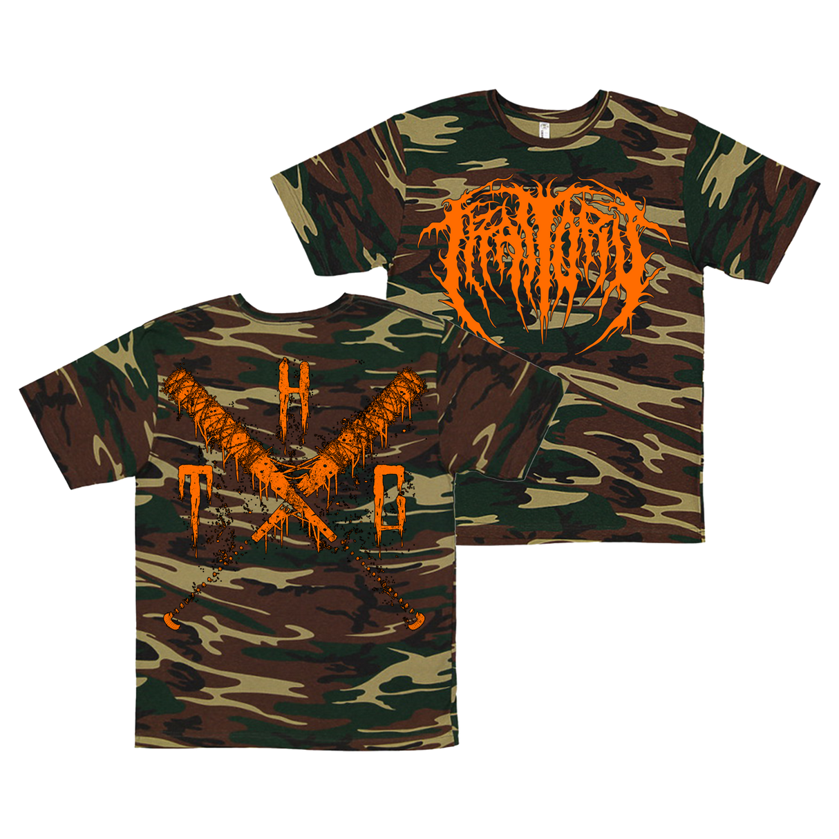 Green Camo Slam Logo T-Shirt