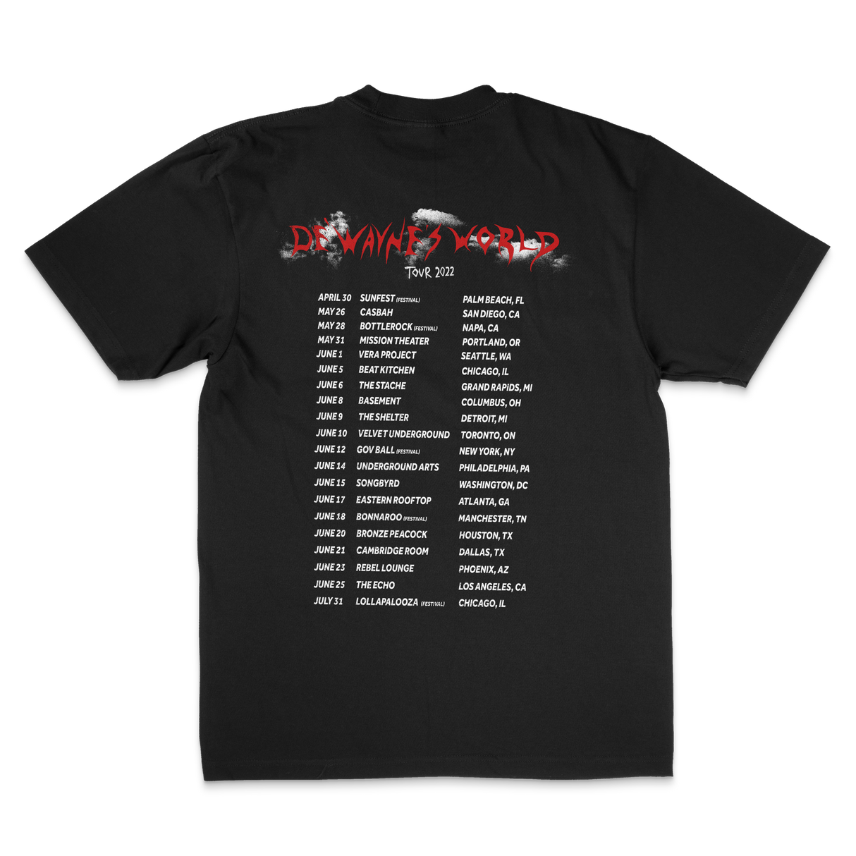 DE'WAYNE | DIE OUT HERE TOUR SHORT SLEEVE TEE