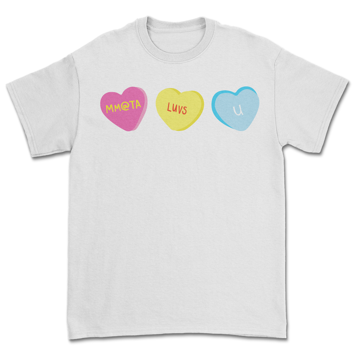 Meet Me @ The Altar - Candy Hearts T-Shirt - White