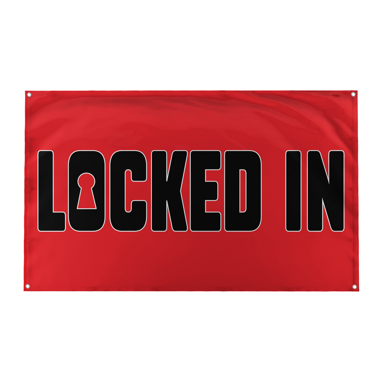 Davis Clarke - Locked In Wall Flag (Red)