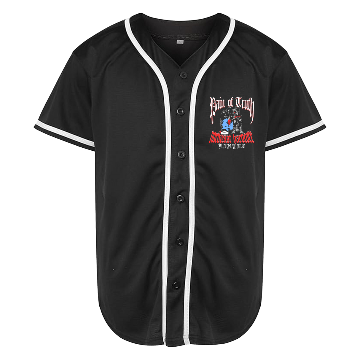 Pain Of Truth - Northeast HC Black Baseball Jersey