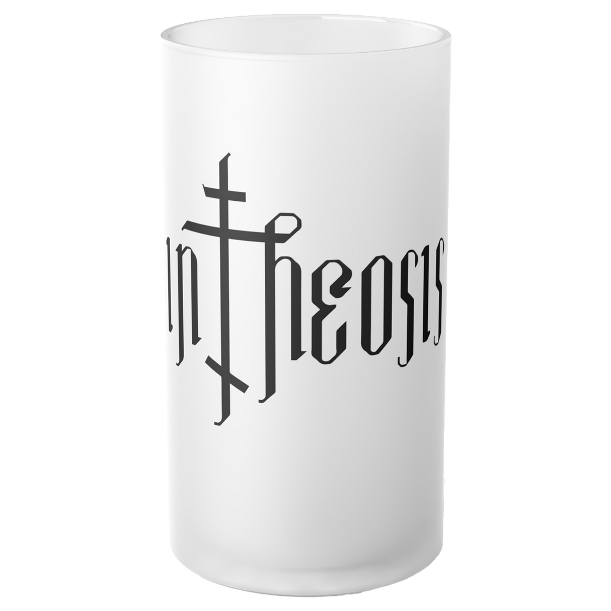 InTheosis - Logo Frosted Glass Beer Mug