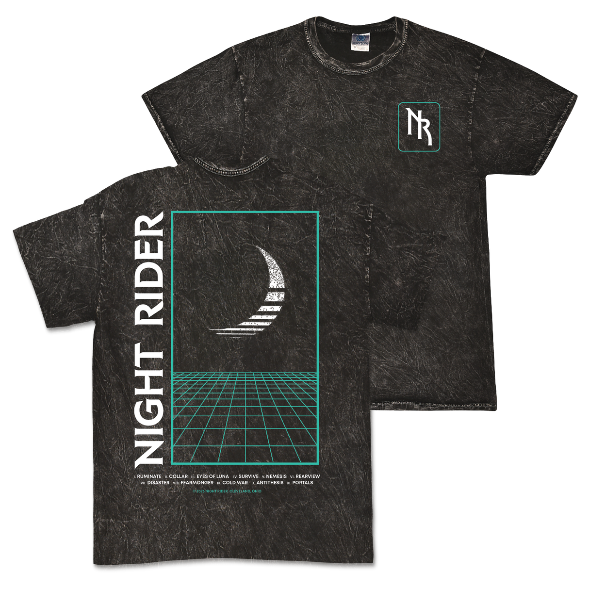Night Rider - Logo Mineral Wash T-Shirt