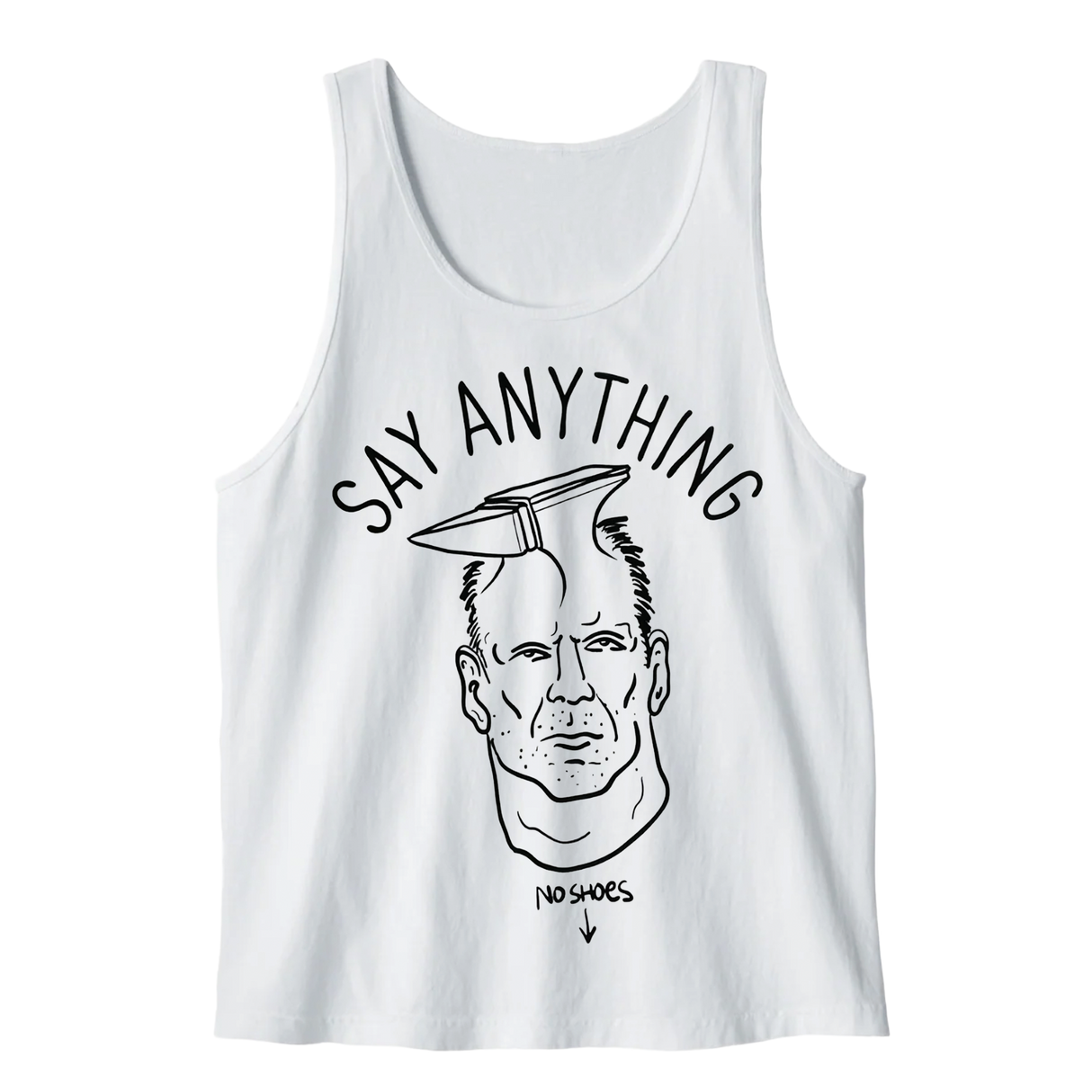 Say Anything - White Bruce Tank Top