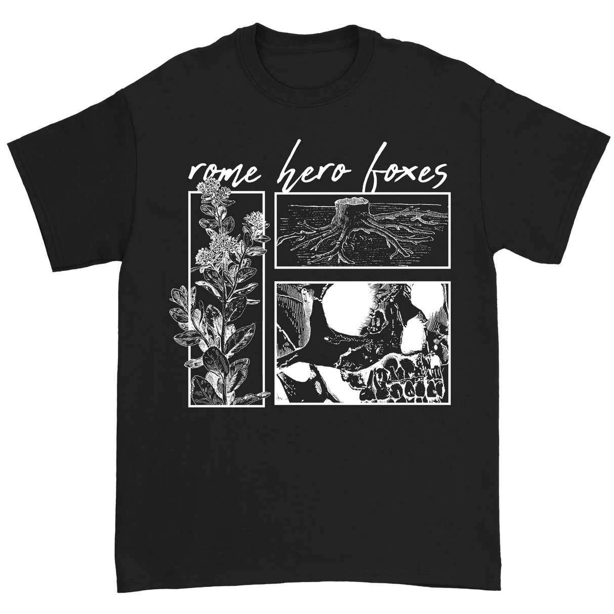 Rome Hero Foxes - Skull T-Shirt - Black