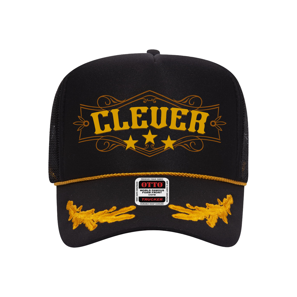 Clever - Western Trucker Hat (Black/Gold)