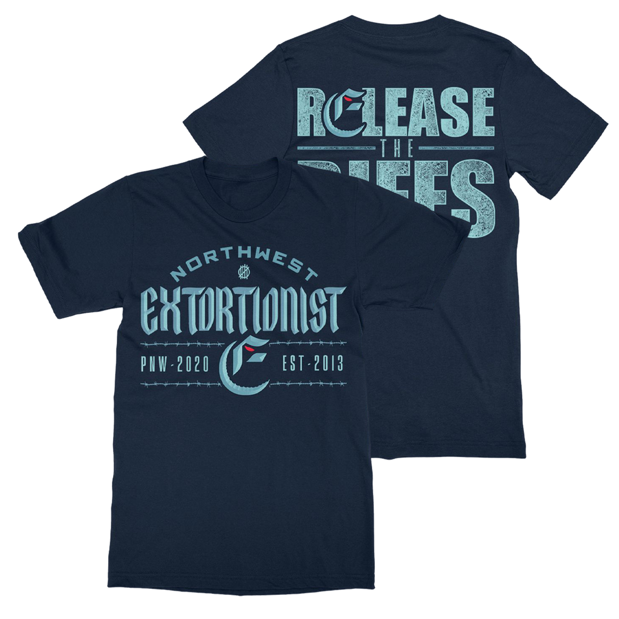Extortionist - Release the Riffs Shirt (Navy)