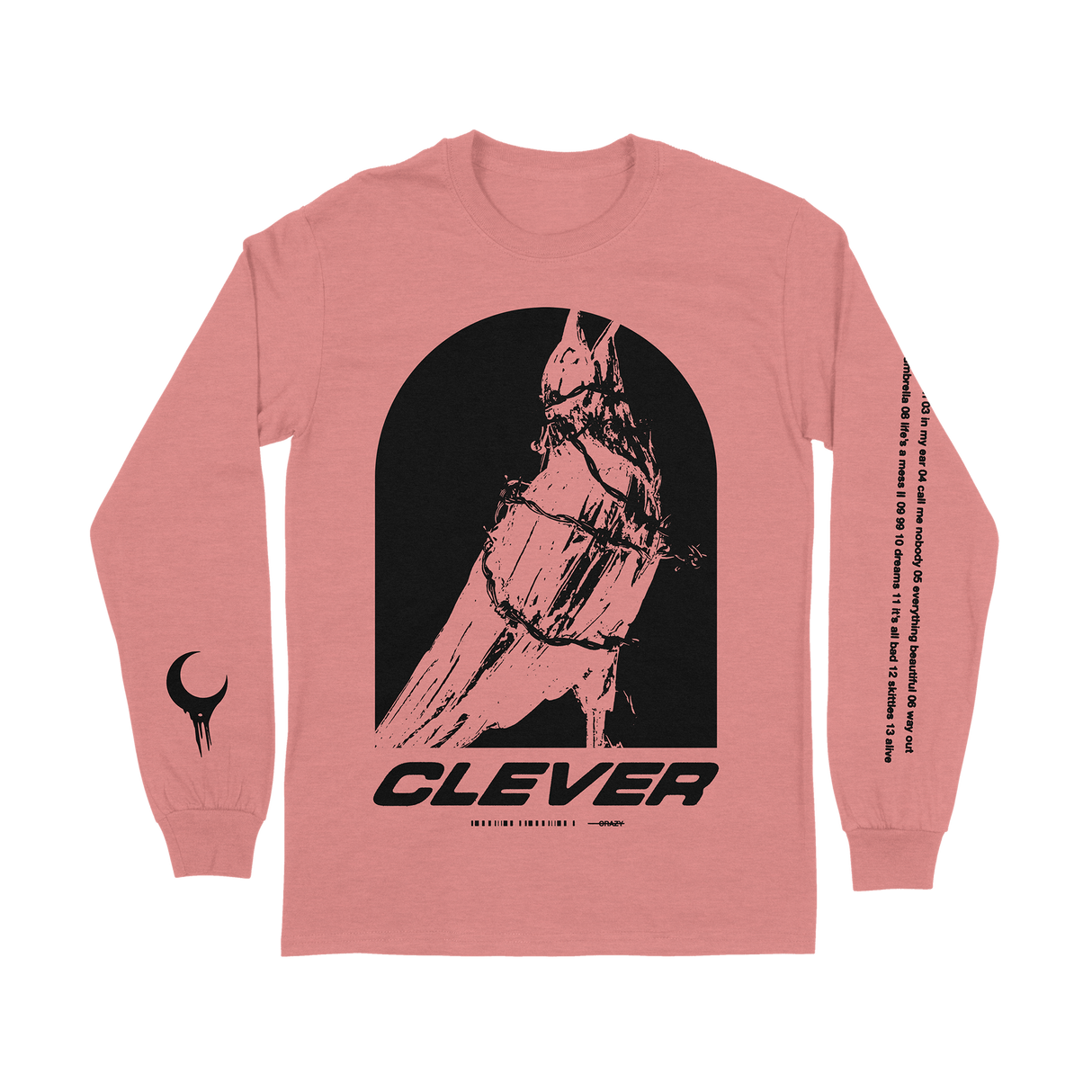 Clever - Tombstone Crow Long Sleeve - Heather Coral