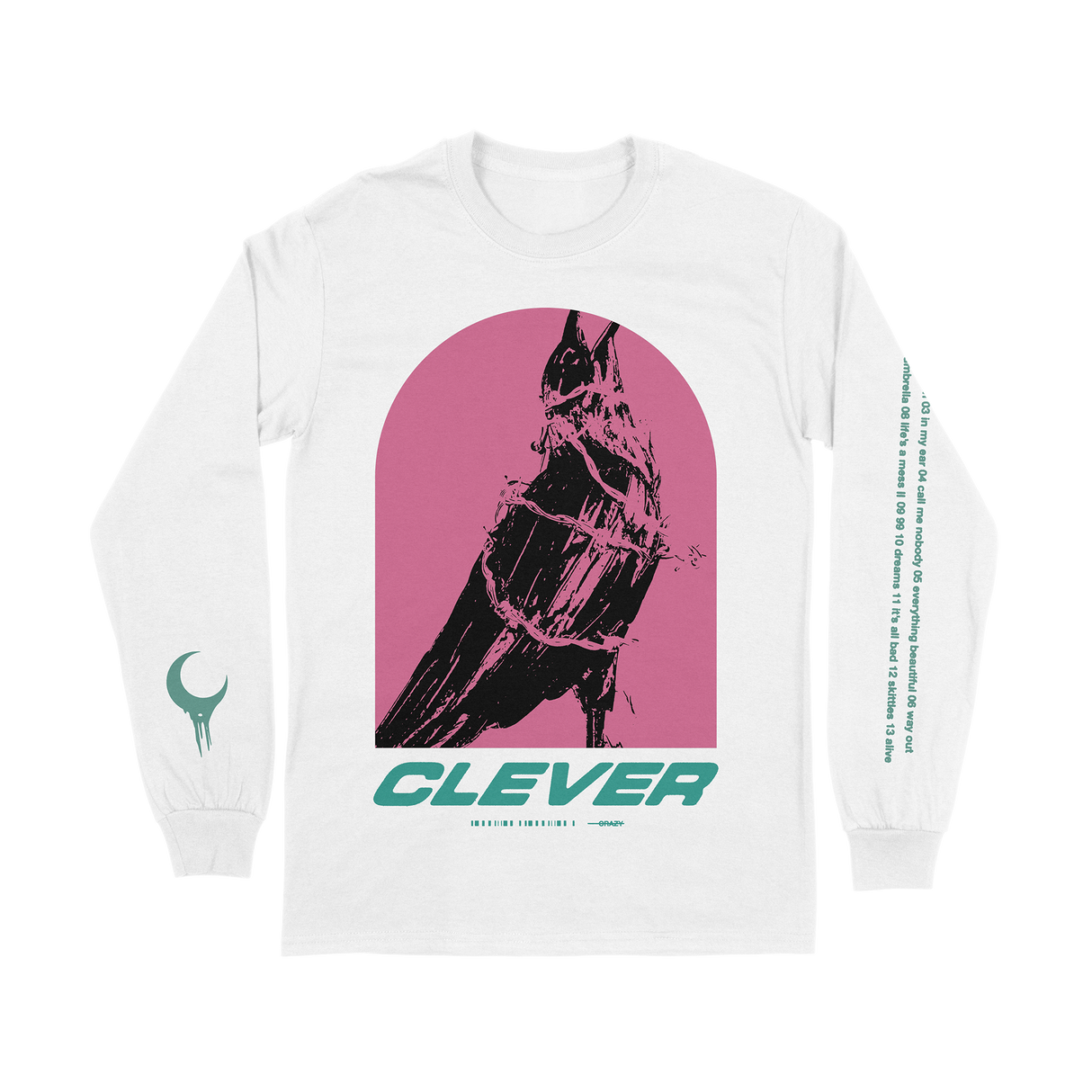 Clever - Tombstone Crow Long Sleeve - White