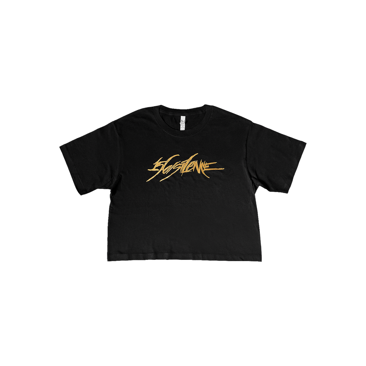 156/Silence - Gold Logo Crop Top