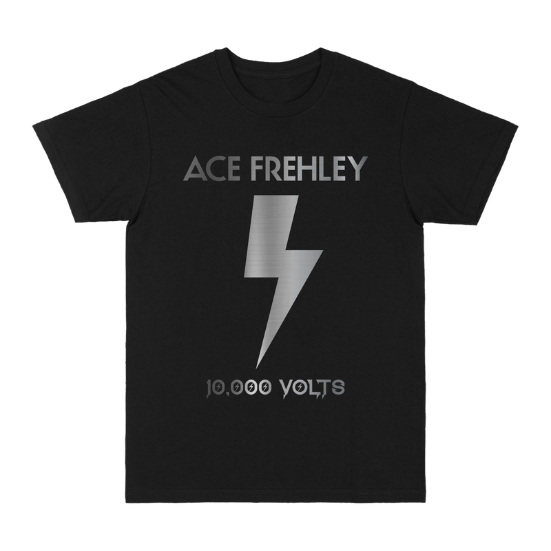 a black shirt with silver text