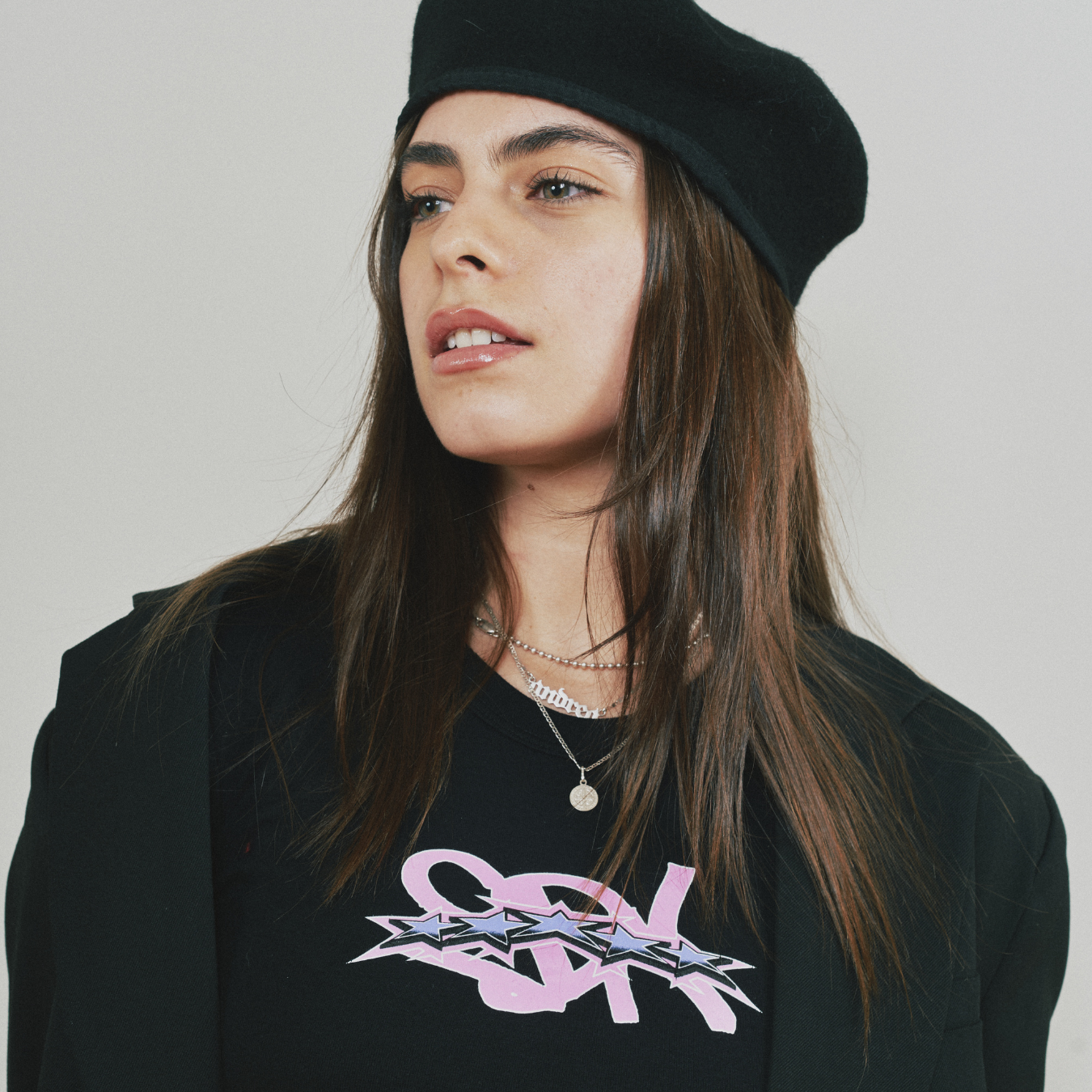 Escuela De Nada - 4 the Girlies Black Baby Tee