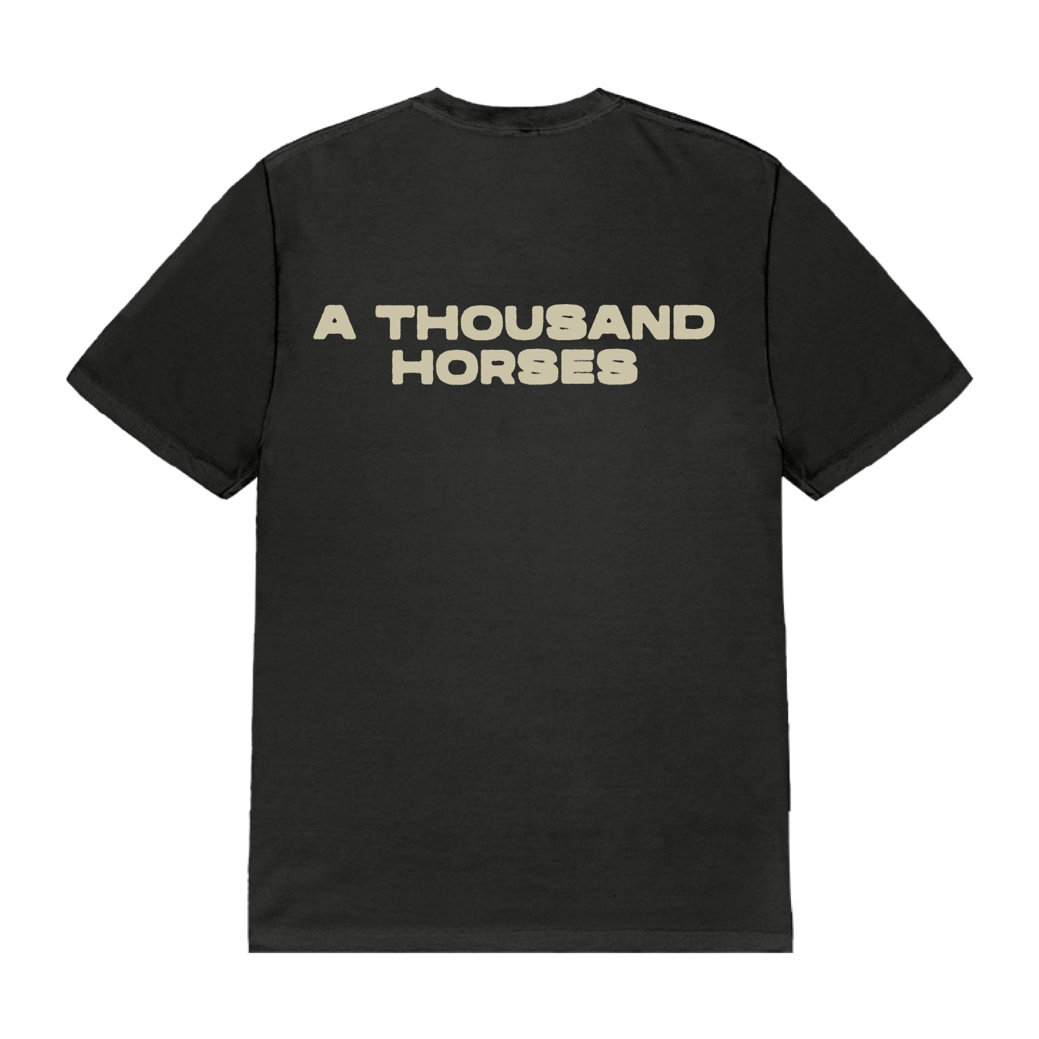 A Thousand Horses - Initial Logo Black T-Shirt