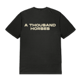 A Thousand Horses - Initial Logo Black T-Shirt