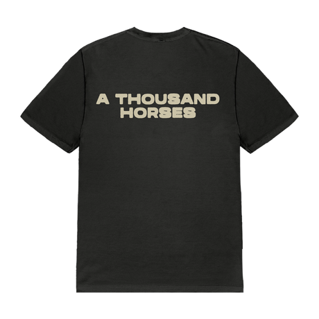 A Thousand Horses - Initial Logo Black T-Shirt