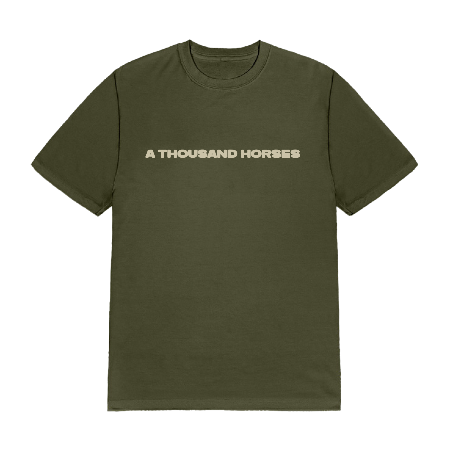 A Thousand Horses - ATH Burst Olive Green T-Shirt