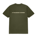 A Thousand Horses - ATH Burst Olive Green T-Shirt