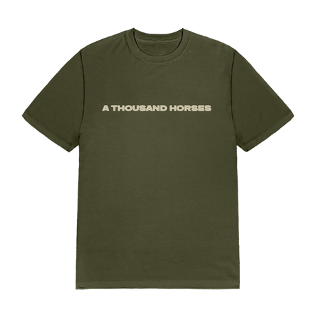 A Thousand Horses - ATH Burst Olive Green T-Shirt