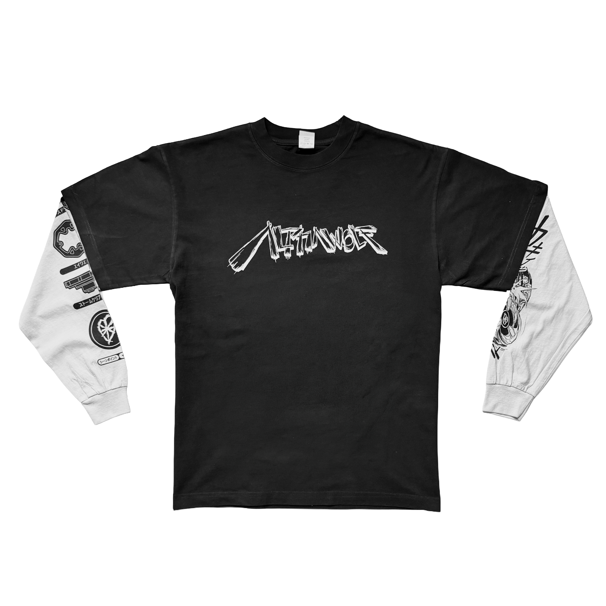 Alpha Wolf - Logo T-Shirt w/ Long Sleeves