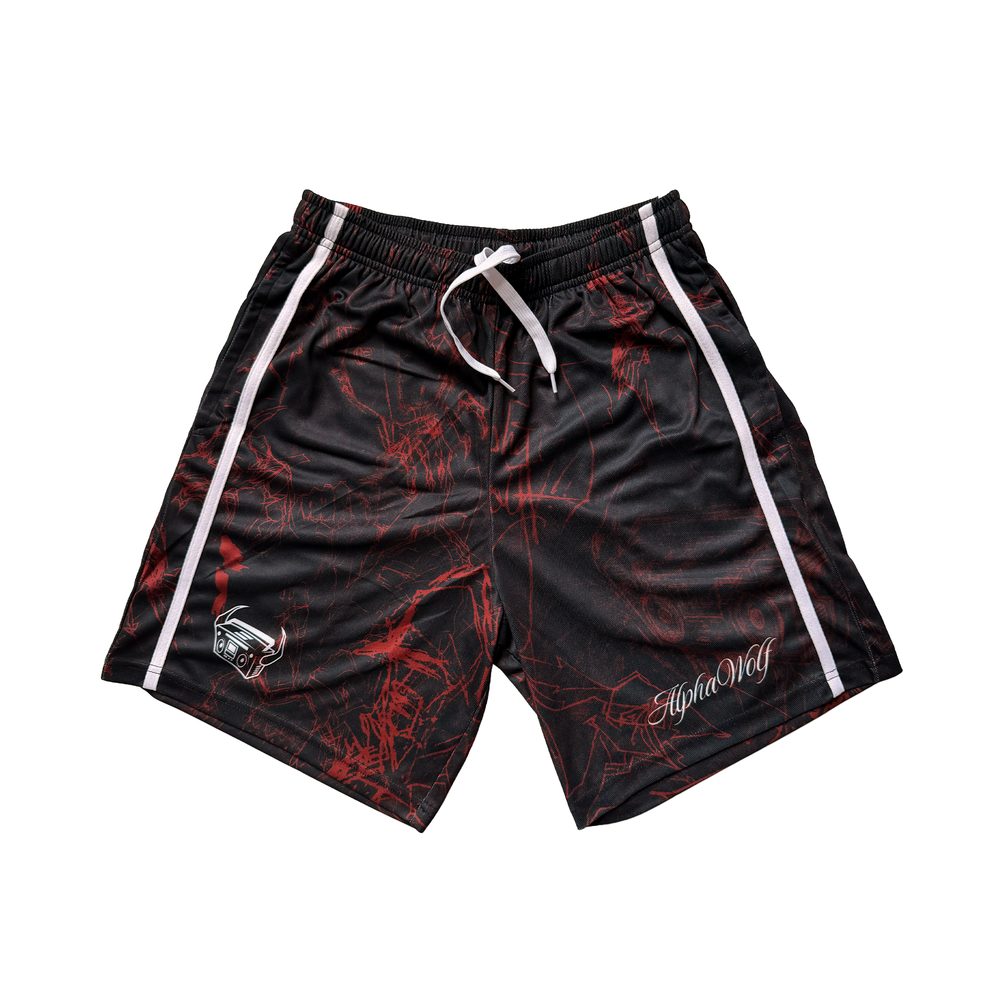 Alpha Wolf - Devil Boombox Red/Black Shorts