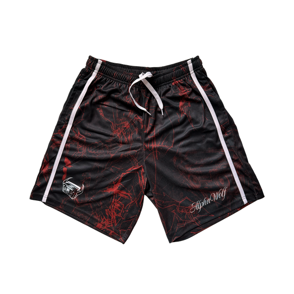 Alpha Wolf - Devil Boombox Red/Black Shorts
